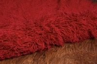 New Flokati 1400gr 5' x 8' Area Rug, Red