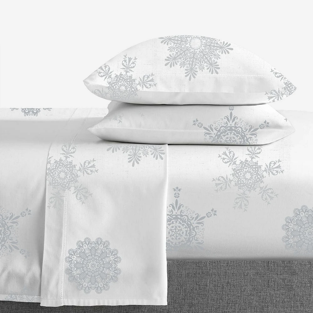 Johnson Home Premium 160 GSM Ultra Plush, Breathable and Durable, Combed Cotton Flannel Sheet Set - Deep Pocket - Easy to Fit