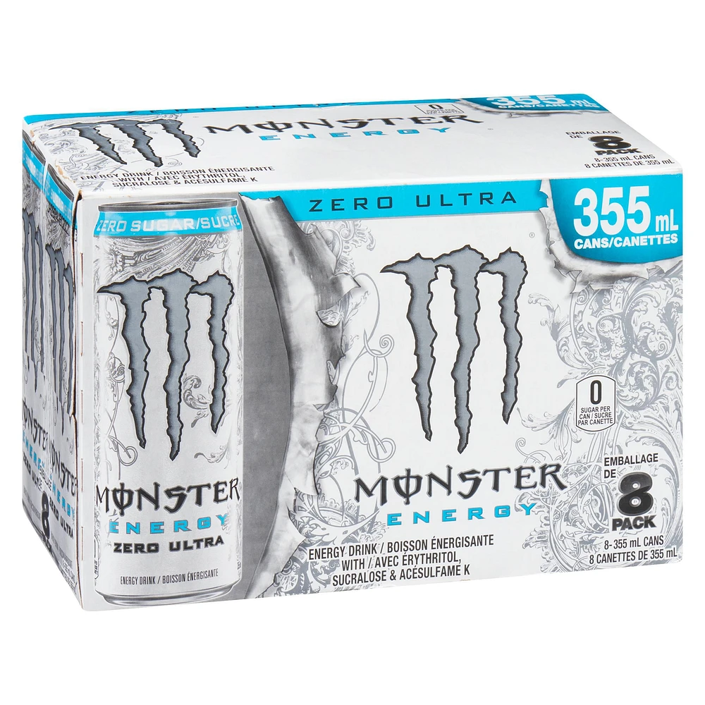 MONSTER ENERGY Ultra Zero, 355mL, 8 Pack, 355mL, 8 Pack <br>56¢/100mL
