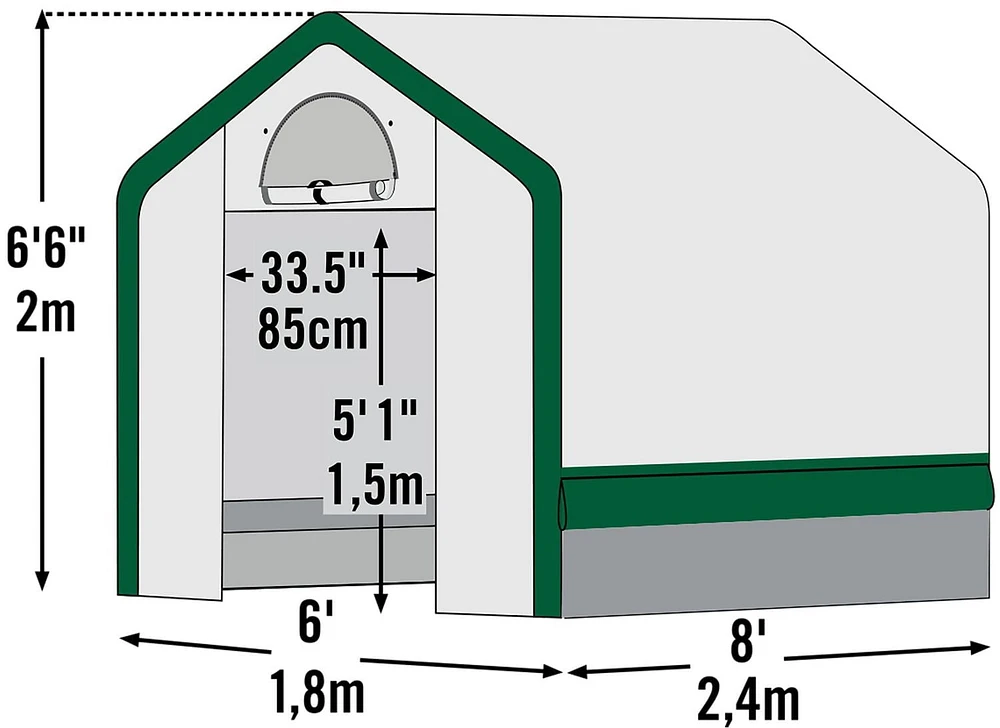 Arrow Abri 10x12 Vert