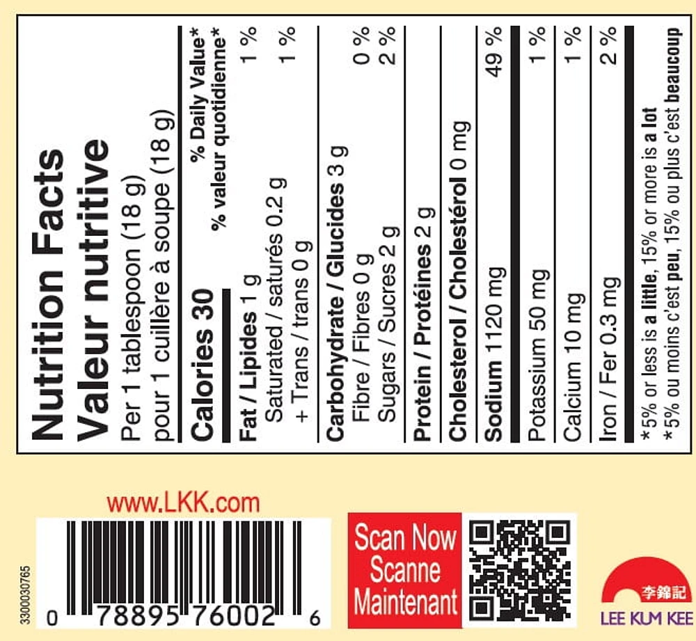 LKK Sauce aux haricots noirs et à l’ail 368g