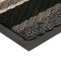 Tapis Discovery gris à endos de vinyle de 2 x 4 pi 2' x 4', Résistant Aux Taches