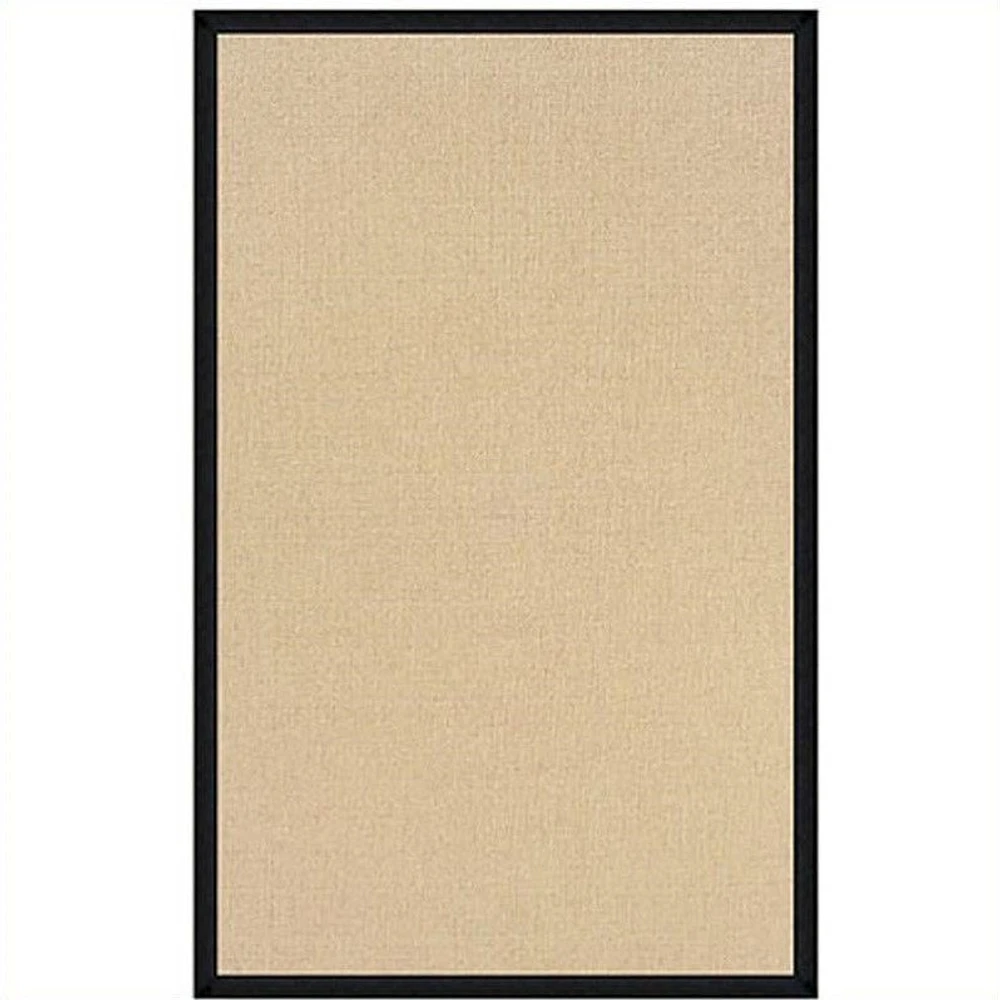 Linon Athena Leather Rug in Natural and Black-2'6" x 8'