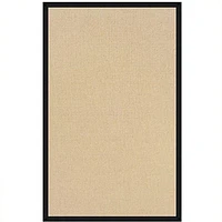 Linon Athena Leather Rug in Natural and Black-2'6" x 8'