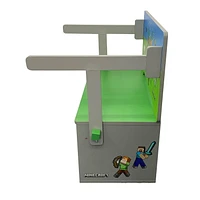 Ensemble banc et table pliables Minecraft avec boîtes de rangement