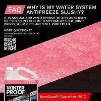 WinterProof™ - All Purpose Water System Antifreeze with BurstGuard™ Guarantee -50°C, Plumbing Antifreeze 9.46 L