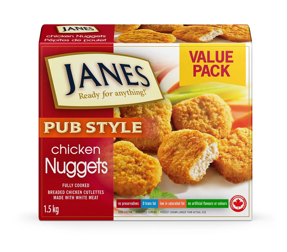 JANES PUB STYLE CHICKEN NUGGETS VALUE SIZE, JANES Pub Style Chicken Nuggets Family Size