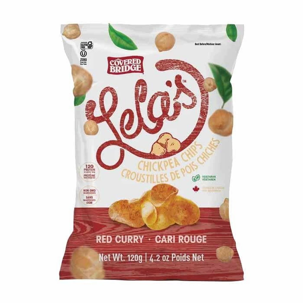 Covered Bridge - Chips de pois chiches de Lela, 120g | Curry rouge