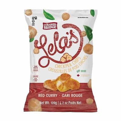 Covered Bridge - Chips de pois chiches de Lela, 120g | Curry rouge