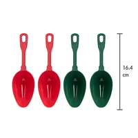 Ensemble de 4 cuillères à bonbons, rouges et vertes
