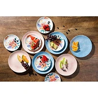 Tia Mowry 12 Piece Fine Ceramic Dinnerwware Set, Pink