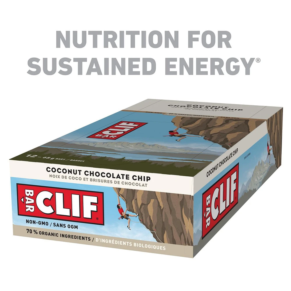 Clif bar Coconut Chocolate Chip Energy Bars, 12 x 68 g