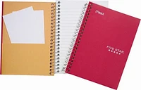 Cahier à spirale Five Star d'1 matière 1 matière, 7 x 4-3/8 po, 200 pages