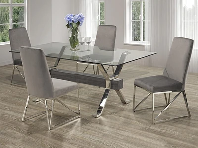 5-Piece Dining Set, Grey