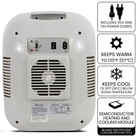 Coors Light Mini réfrigérateur 7,9 L, refroidisseur/réchaud portable 12 canettes pour voyage, maison, bureau - Gris