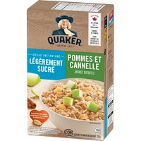 Quaker Lightly Sweetened Apples & Cinnamon Instant Oatmeal, 232g