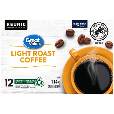 Great Value Light Roast Coffee, 12 x 114 g