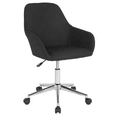 Cortana Home and Office Mid-Back Chair in Black Fabric