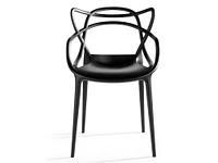 Chaise de salle à manger Take Me Home avec accoudoirs – Lot de 4 chaises Masterchairs blanches, design imperméable, durable et élégant pour une utilisation en intérieur et en extérieur,