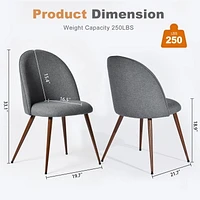 Ensemble de salle à manger 3 pièces Homy Casa avec table ronde et chaises rembourrées pour petites cuisines ou appartements