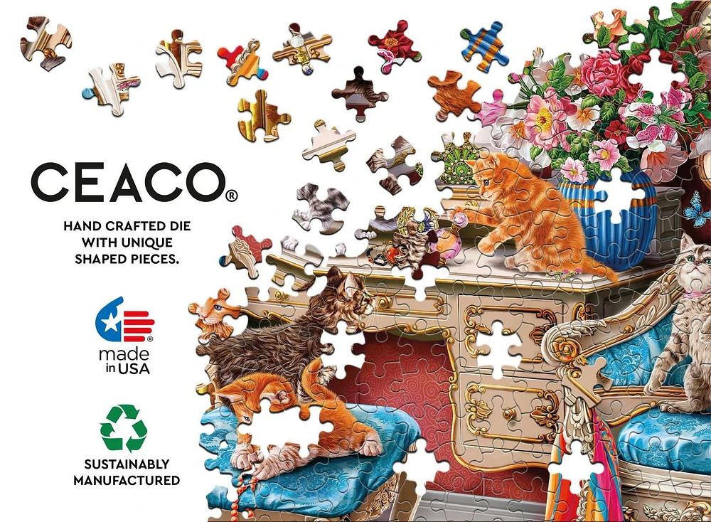 Ceaco Paws Gone Wild-Chatons dans la chambre Puzzle 500 pièces