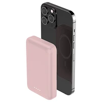 Powerology Banque d'Alimentation MagSafe Compatible 5000 mAh - Rose