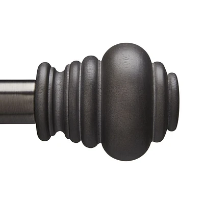 Jeu de tringles d'1 po hometrends avec embouts Bangle en étain Jeu de tringles ajustables pour rideaux