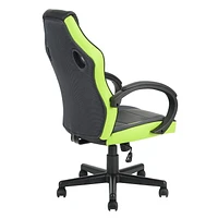 Homylin Chaise de jeu en similicuir avec dossier haut, pivotante, à roulettes, style racing, chaise de bureau exécutive, chaise de jeu vidéo réglable