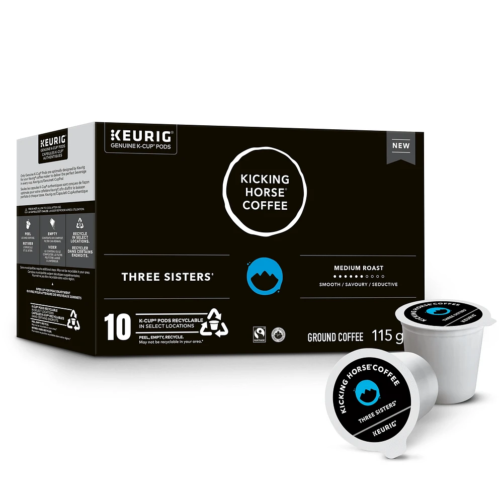 Capsules K-Cup de café Three Sisters Kicking Horse, torréfaction moyenne, 10 unités 10 unités