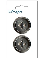 La Vogue 25 mm 4-Hole Button - Dark Grey, La Vogue buttons and closures offer you the most fashionable and contemporary assortment of styles and colours.