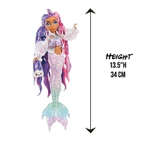 Poupée-mannequin sirène à couleur changeante Mermaze Mermaidz, Kishiko, avec accessoires