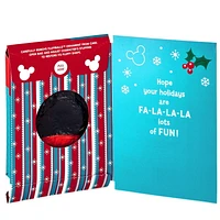 Carte de Noël Hallmark Disney pour enfants, Mickey avec peluche (boule douce Mickey)