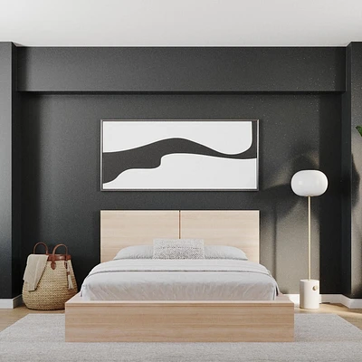 Nexera James Platform Bed with Headboard