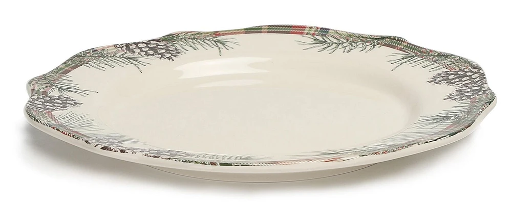 Assiette Holiday time à motif de ruban d'aiguilles