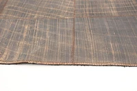 ECARPETGALLERY 5'7" x 7'11" Contemporary Cowhide Patchwork Handmade Area Rug for Living Room, Dining Room and Bedroom in Brown