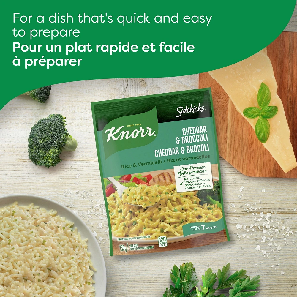 Knorr Sidekicks Cheddar & Broccoli Rice Side Dish, 130 g Side Dish