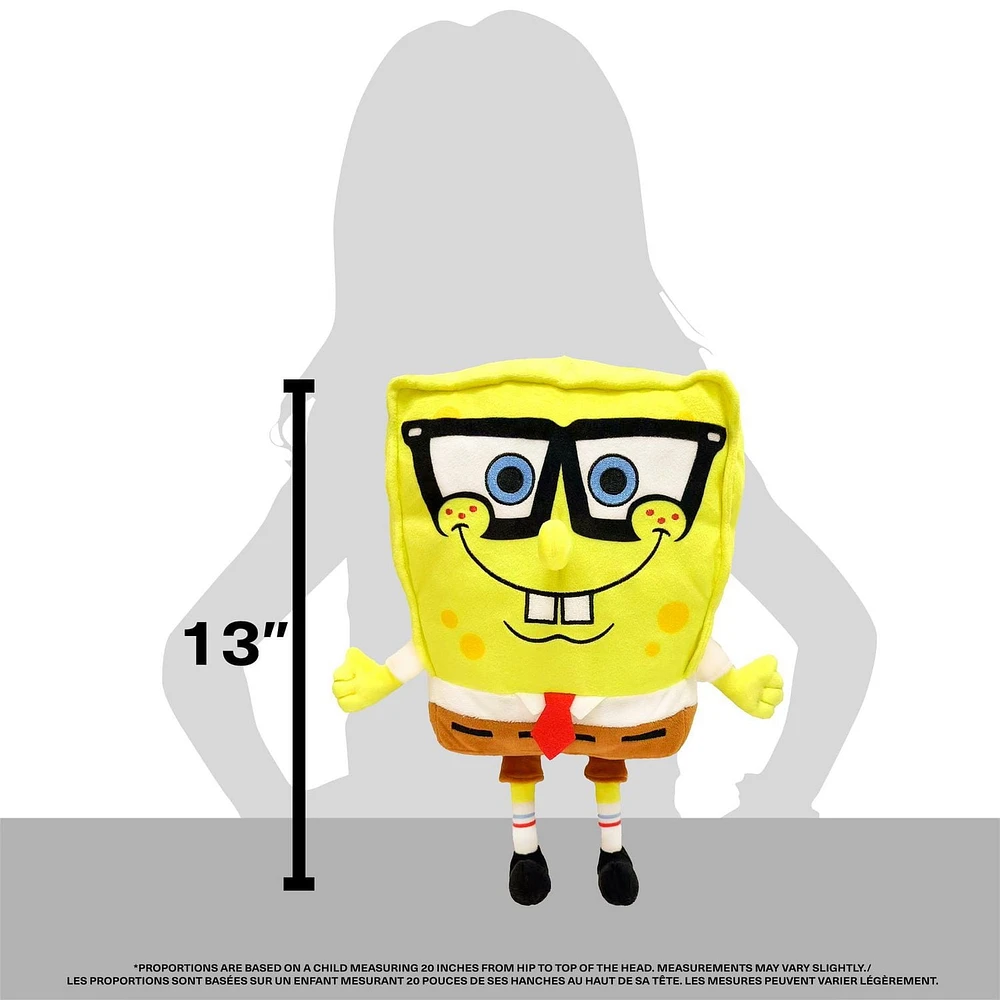 Sponge Bob Medium Size Glasses Smile Plush