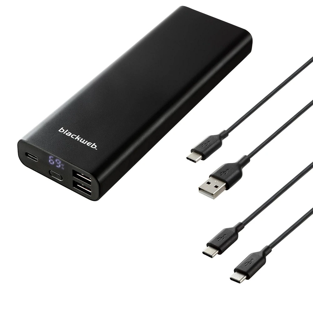 blackweb ™ USB Power Delivery Portable Battery (Black)