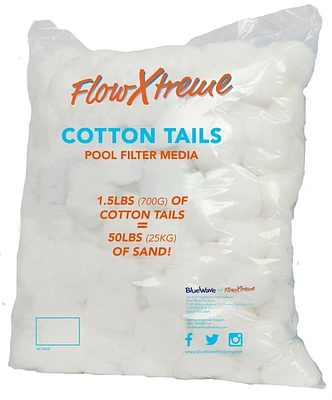 Filtre Cotton Tails 1,5 lb (Remplace 50 livres de sable) - Alternative au sable lavable pour les systèmes de pompe de filtration.