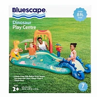 Bluescape Centre De Jeu Dinosaure Toboggan aquatique doux avec jeux et jouets gonflables, Pulvérisateur d'eau intégré, Âge : 2+