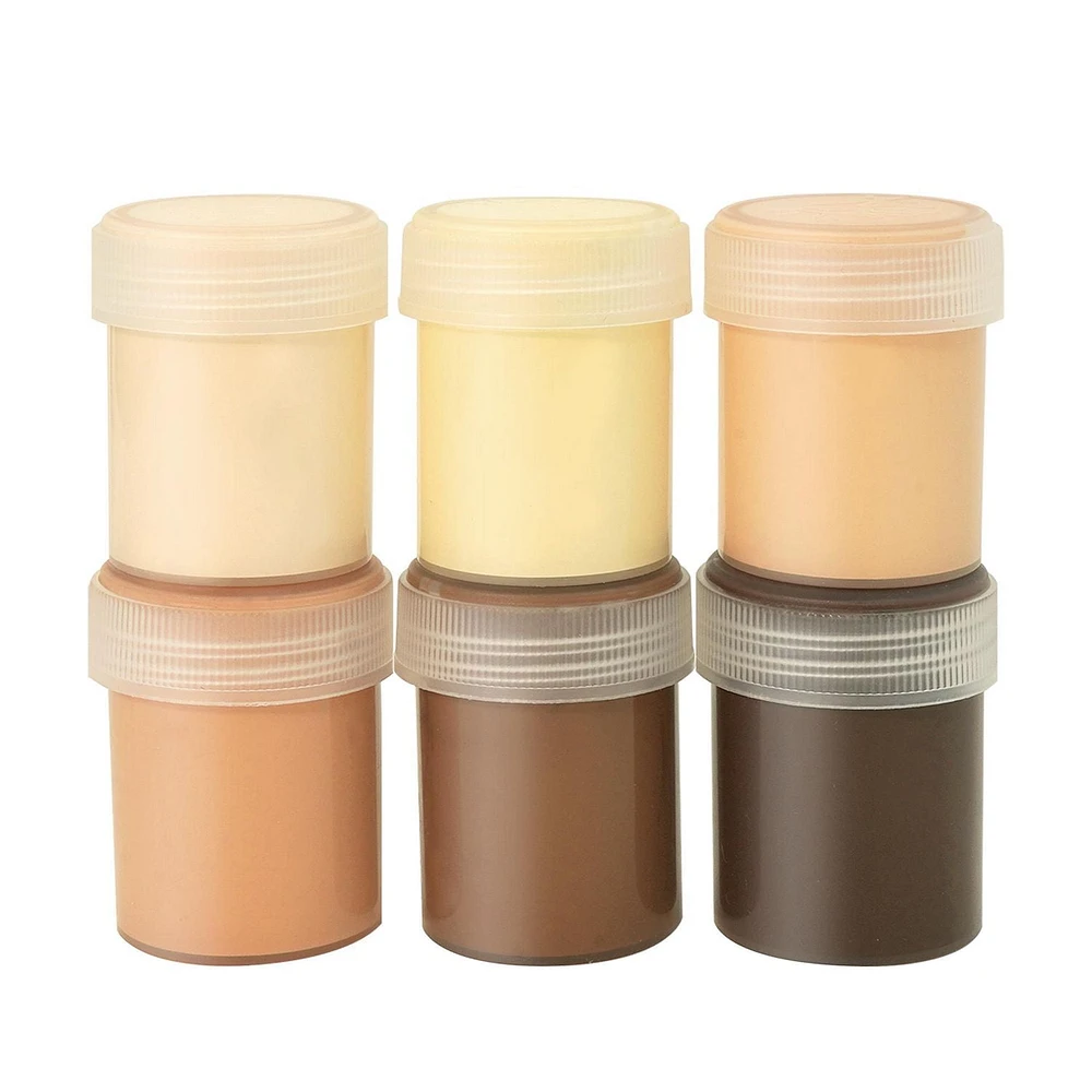 HELLO HOBBY PEINTURES TEMPÉRA (TONS DE PEAU) 6 COULEURS: 25 mL CHAQUE UNITÉ, 150 mL AU TOTAL 6 COULEURS : 25 mL CHAQUE UNITÉ, 150 mL AU TOTAL