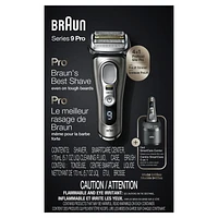 Rasoir électrique rechargeable Series 9 Pro 9465cc pour hommes, peau sèche et mouillée, système Nettoyage et recharge