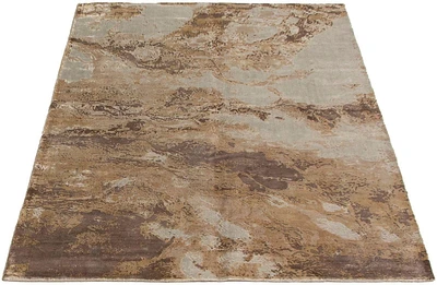 ECARPETGALLERY 5'3" x 7'6" Carved Galleria Hand Loomed Area Rug for Living Room, Dining Room and Bedroom in Grey