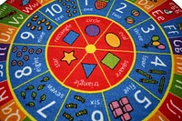 KC Cubs collection de récréation Alphabet ABC, nombres et formes apprentissage éducatif et jeu tapis rond en cercle pour enfants et enfants chambres et salle de jeux