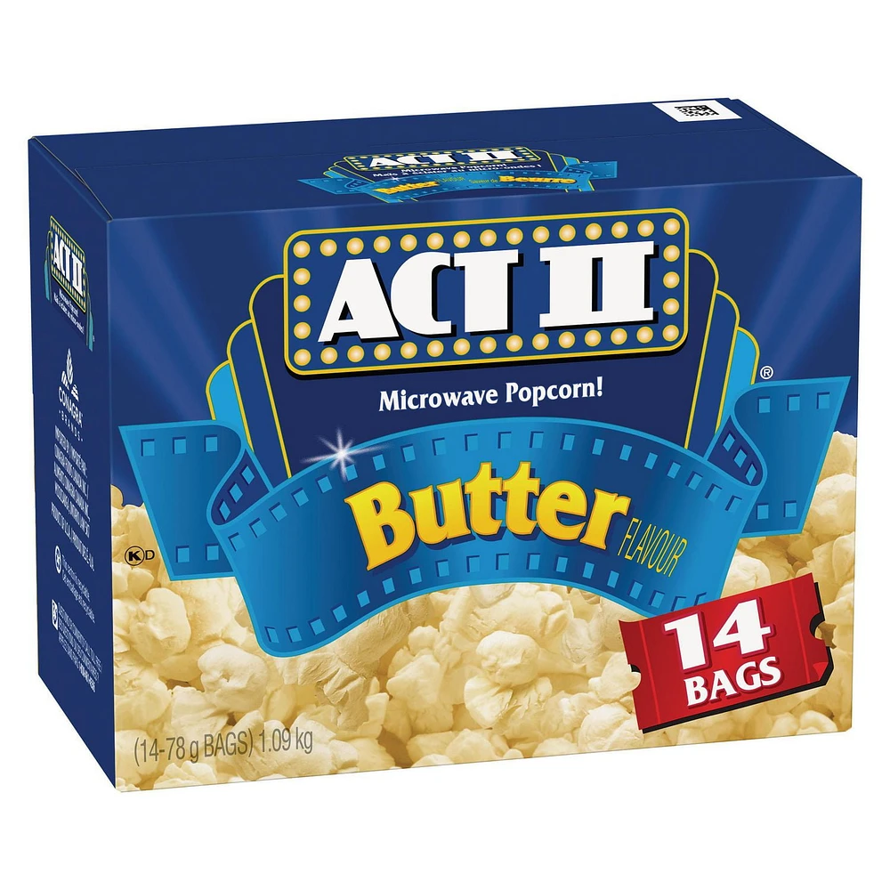 Act II 14s Gourmet micro-onde Popcorn-saveur De Beurre 1,09 kg