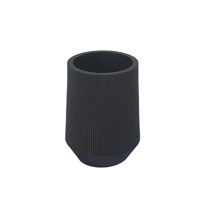 Hometrends Apollo resin tumbler in black, 1 reusable tumlber for rinsing with water, bathroom use