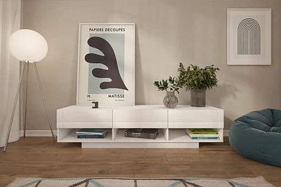 Meuble audio-vidéo Stereo 72 po, 3 tiroirs