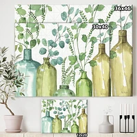 Designart Feuilles vertes botaniques mixtes I0 Art mural sur toile