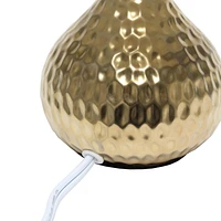 Simple Designs Mini lampe de table or martelé