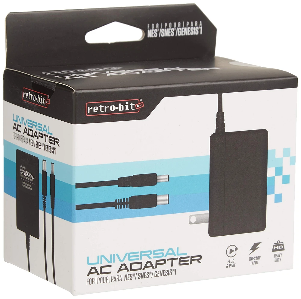 Retro-Bit RetroVersal Universal AC Adapter for NES/SNES/Genesis 1